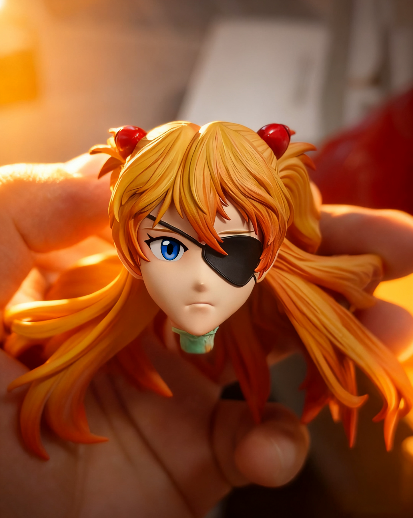 Neo Genesis Evangelion Instant Noodles Cat Studio Soryu Asuka Langley Resin Statue