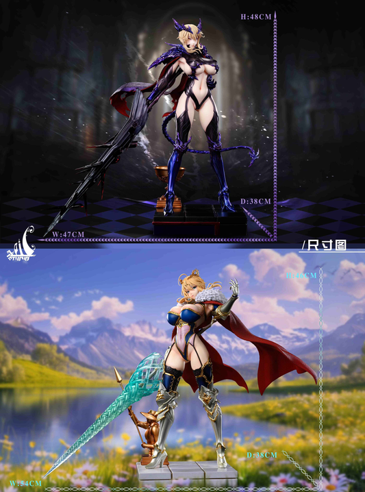 Fate Grand/Order ~ Xpic Studio ~ Lancer Altria Pendragon & Altria Pendragon Alter ~ Resin Statue - Santoryu Resins Collectors