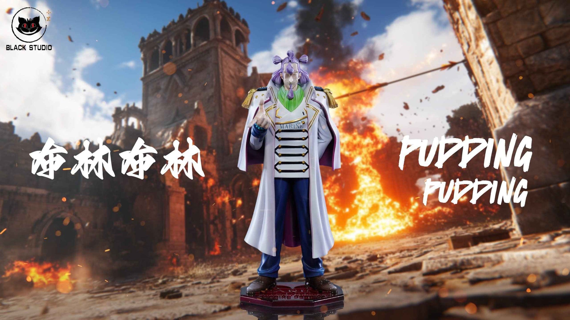One Piece Black Studio Nezumi & Purinpurin Resin Statue