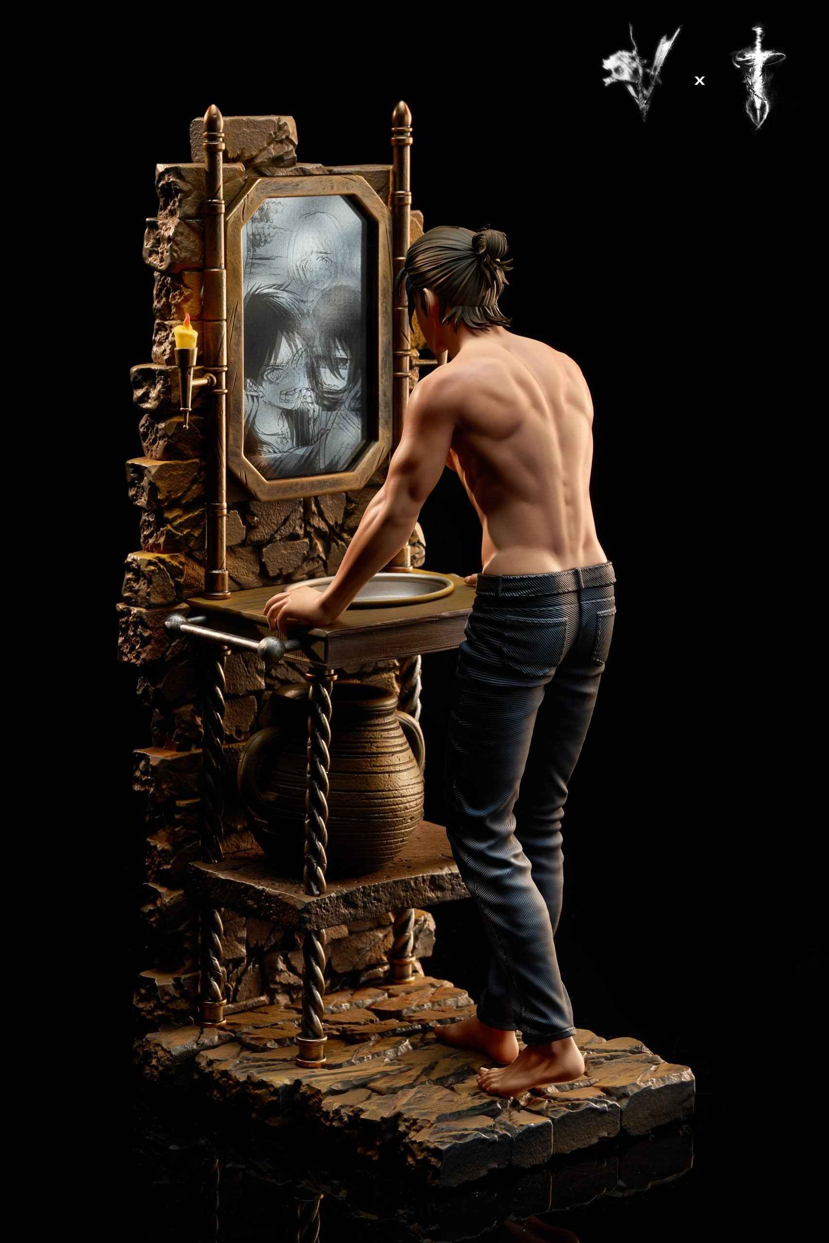 Attack On Titan Coordinate Studio & Damocles Studio Famous Scene Series Mirror Eren Jaeger Resin Statue