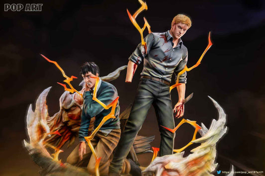 Attack On Titan Pop Art Studio Bertolt Hoover & Reiner Braun Resin Statue