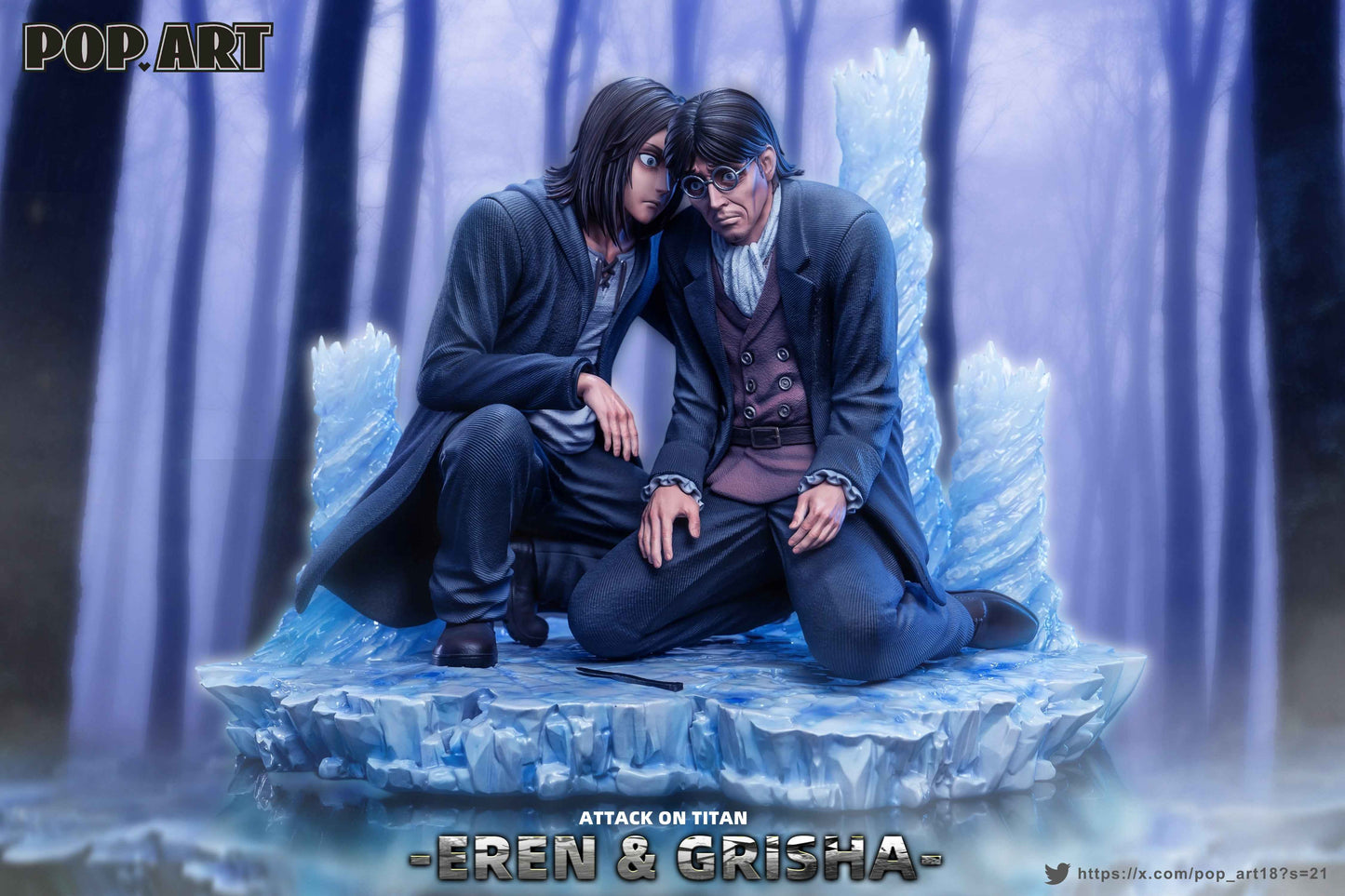 Attack On Titan Pop Art Studio Eren Jeager & Grisha Eren Jaeger 1/6 Resin Statue