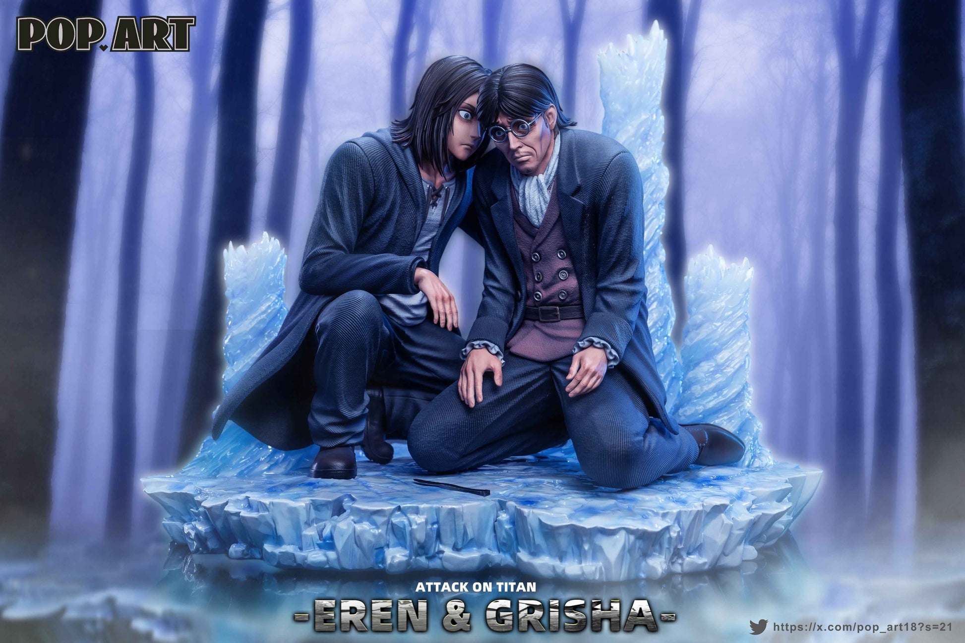 Attack On Titan Pop Art Studio Eren Jeager & Grisha Eren Jaeger 1/6 Resin Statue