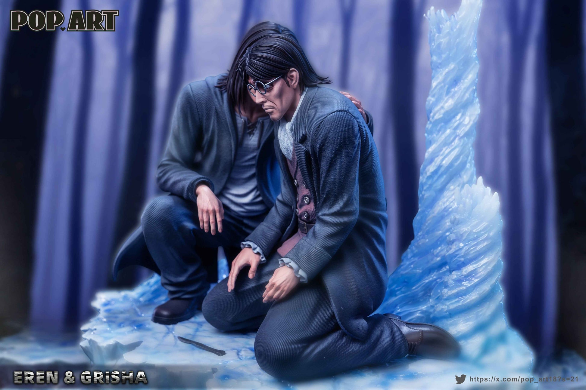 Attack On Titan Pop Art Studio Eren Jeager & Grisha Eren Jaeger 1/6 Resin Statue