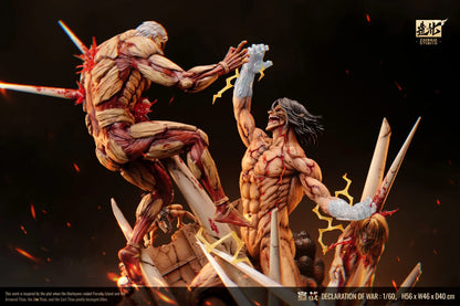 Attack On Titan ZaoHua Studio Declaration Of War Eren vs Reiner Resin Statue