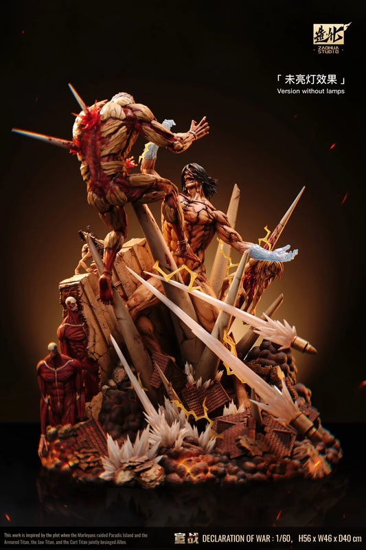 Attack On Titan ZaoHua Studio Declaration Of War Eren vs Reiner Resin Statue