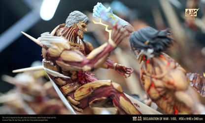 Attack On Titan ZaoHua Studio Declaration Of War Eren vs Reiner Resin Statue
