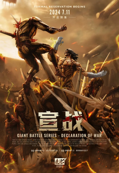 Attack On Titan ZaoHua Studio Declaration Of War Eren vs Reiner Resin Statue