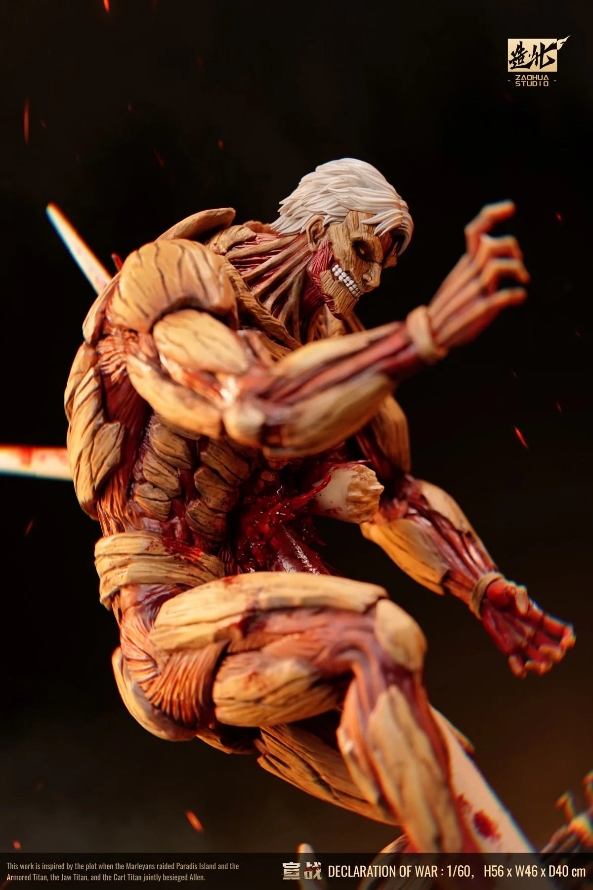 Attack On Titan ZaoHua Studio Declaration Of War Eren vs Reiner Resin Statue
