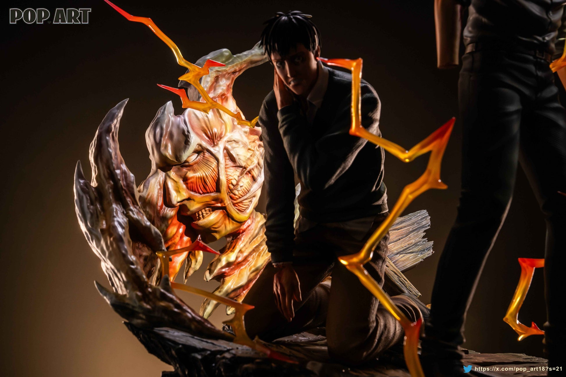 Attack On Titan Pop Art Studio Bertolt Hoover & Reiner Braun Resin Statue