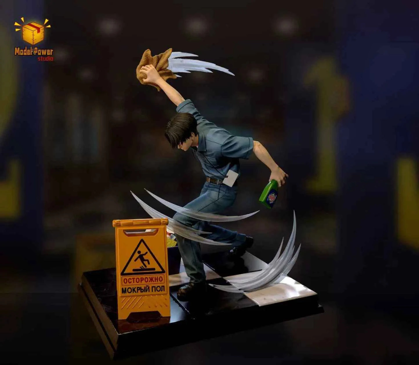 Attack on Titan Model Power Studio Levi Ackerman Cleaner Ver. Resin Statue