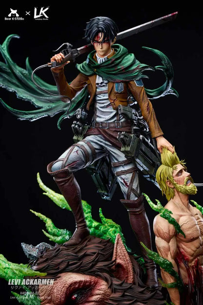 Attack on Titan Bear K (BK) & Lucky Kay (LK) Studio Levi Ackerman Resin Statue