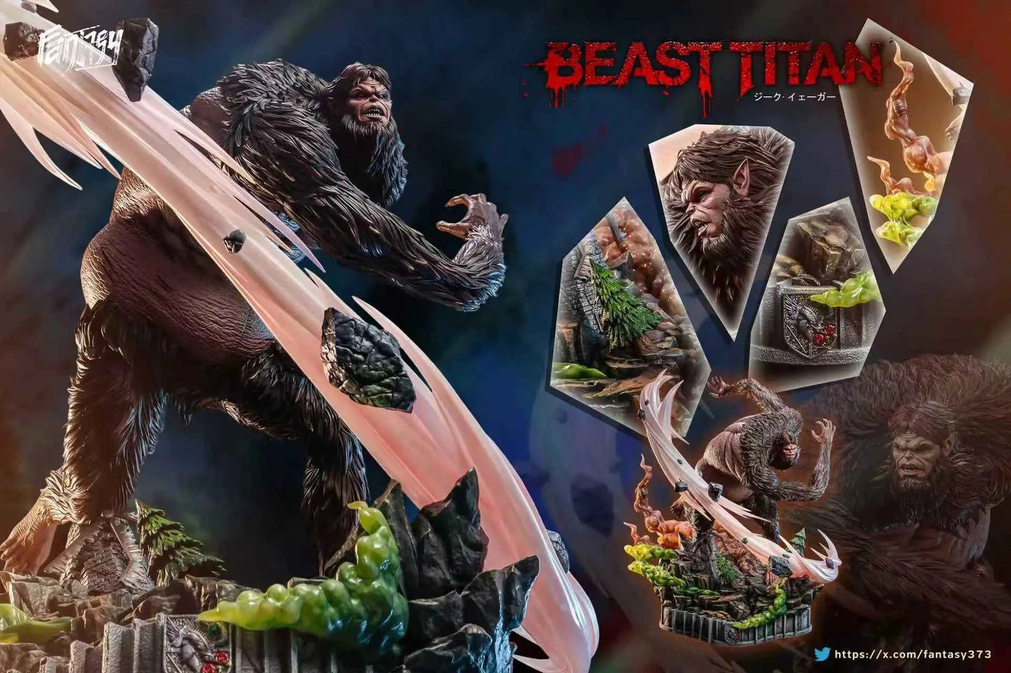 Attack on Titan Fantasy Studio Beast Titan Zeke Jaeger Resin Statue