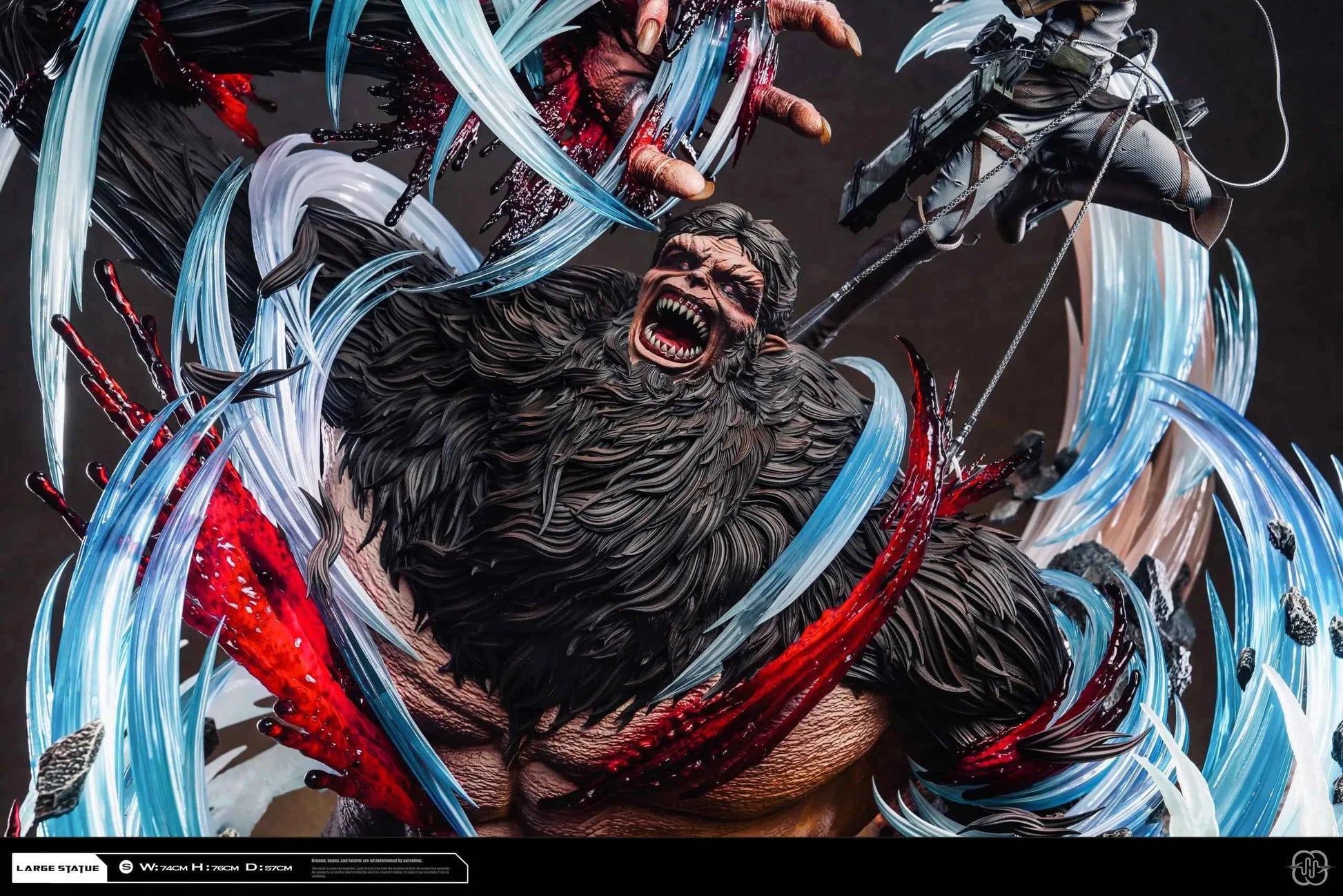 Attack on Titan Hertz Studio Ackerman Levi vs Zeke Resin Statue