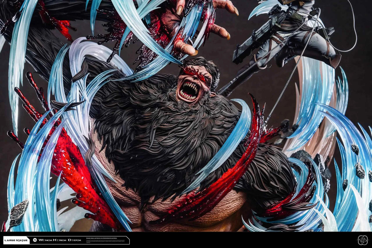 Attack on Titan Hertz Studio Ackerman Levi vs Zeke Resin Statue