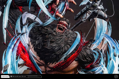 Attack on Titan Hertz Studio Ackerman Levi vs Zeke Resin Statue