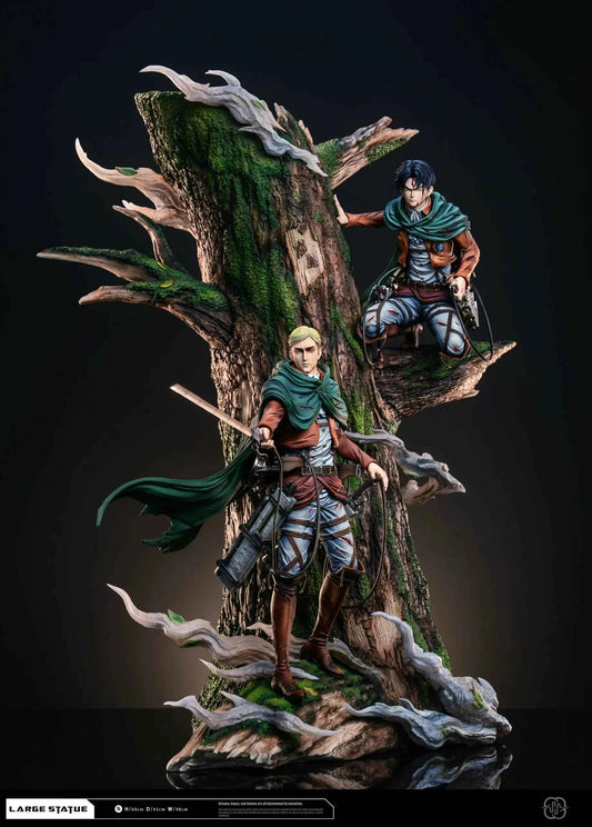 Attack on Titan Hertz Studio Levi Ackerman & Erwin Smith Resin Statue