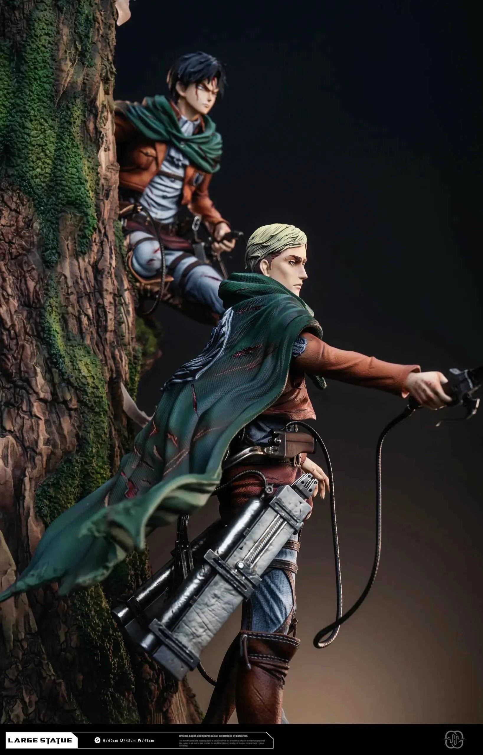 Attack on Titan Hertz Studio Levi Ackerman & Erwin Smith Resin Statue