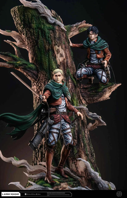 Attack on Titan Hertz Studio Levi Ackerman & Erwin Smith Resin Statue