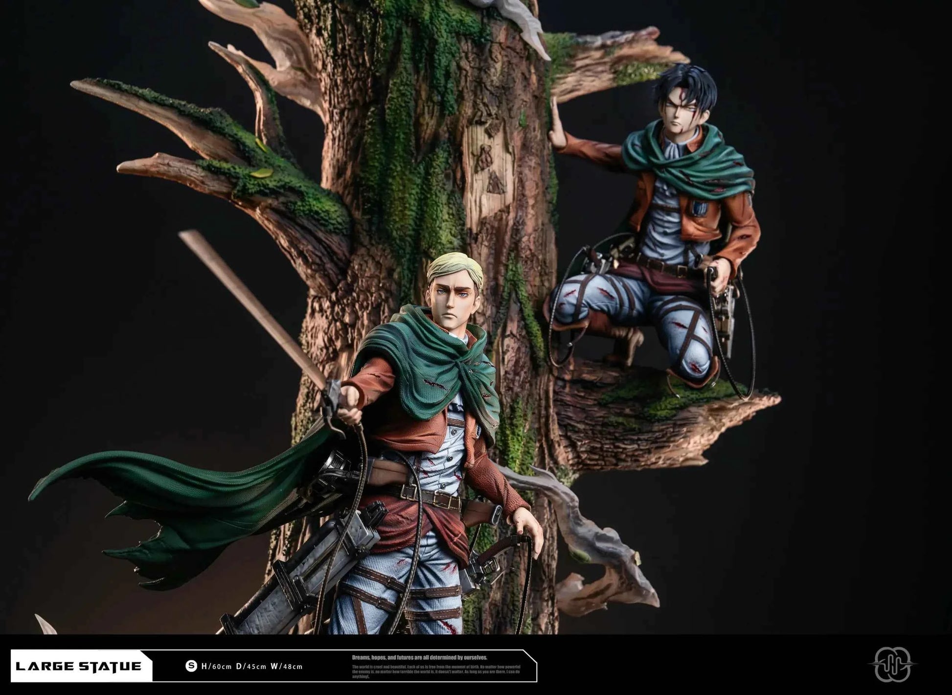 Attack on Titan Hertz Studio Levi Ackerman & Erwin Smith Resin Statue