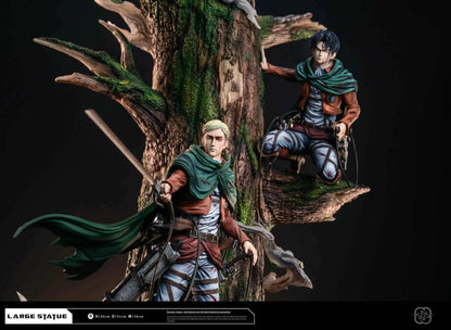 Attack on Titan Hertz Studio Levi Ackerman & Erwin Smith Resin Statue