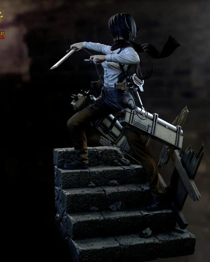 Attack on Titan Model Power Studio Trio Mikasa Ackerman & Eren Jaeger & Armin Arlert Resin Statue