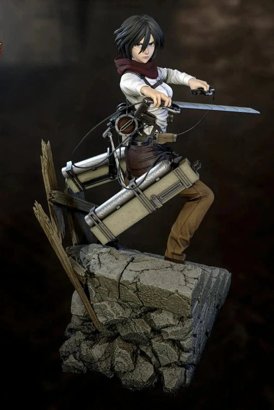 Attack on Titan Model Power Studio Trio Mikasa Ackerman & Eren Jaeger & Armin Arlert Resin Statue