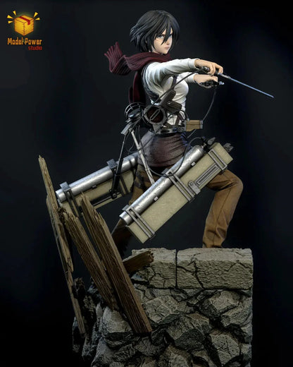 Attack on Titan Model Power Studio Trio Mikasa Ackerman & Eren Jaeger & Armin Arlert Resin Statue