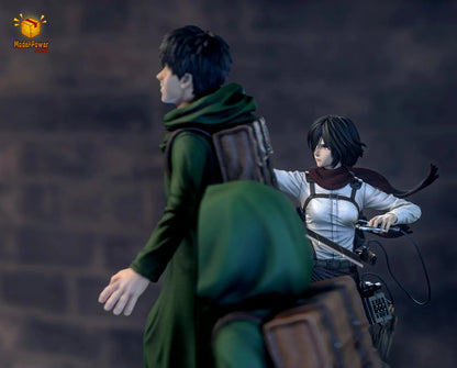 Attack on Titan Model Power Studio Trio Mikasa Ackerman & Eren Jaeger & Armin Arlert Resin Statue