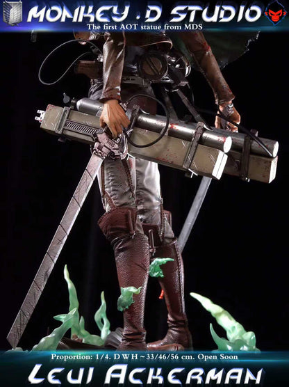 Attack on Titan Monkey D Studio Levi Ackerman Resin Statue