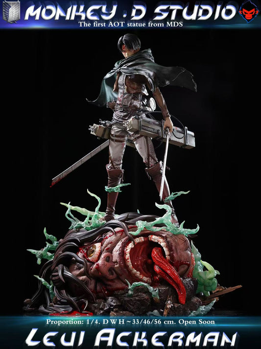 Attack on Titan Monkey D Studio Levi Ackerman Resin Statue