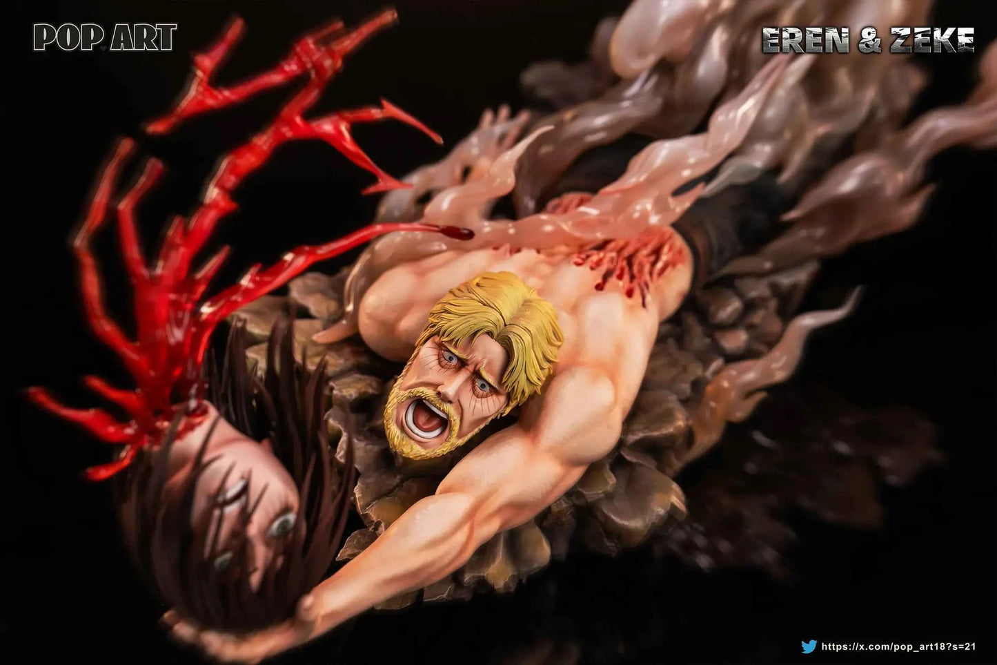 Attack on Titan Pop Art Studio Eren Jaeger & Zeke Jaeger Resin Statue