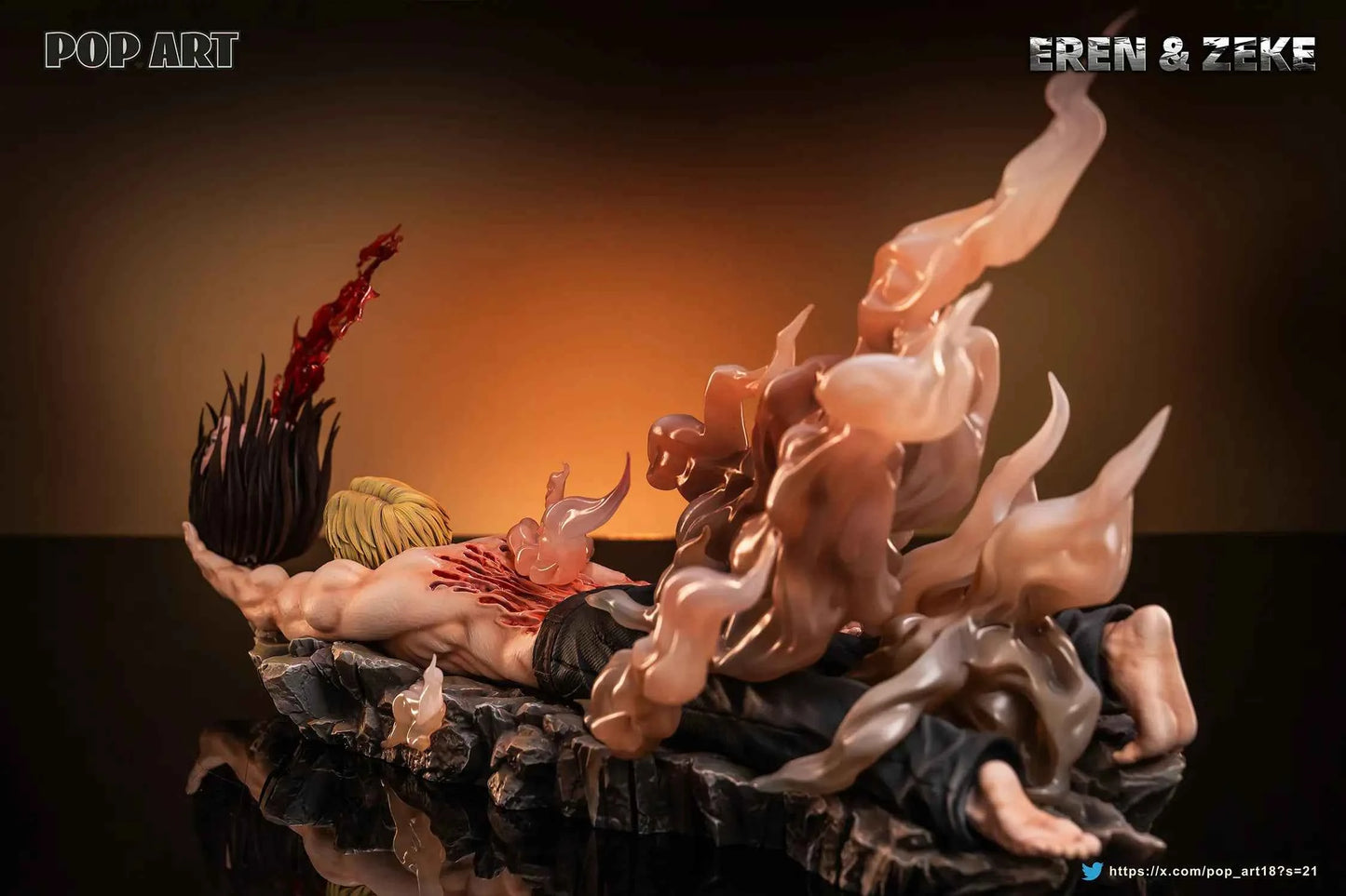Attack on Titan Pop Art Studio Eren Jaeger & Zeke Jaeger Resin Statue