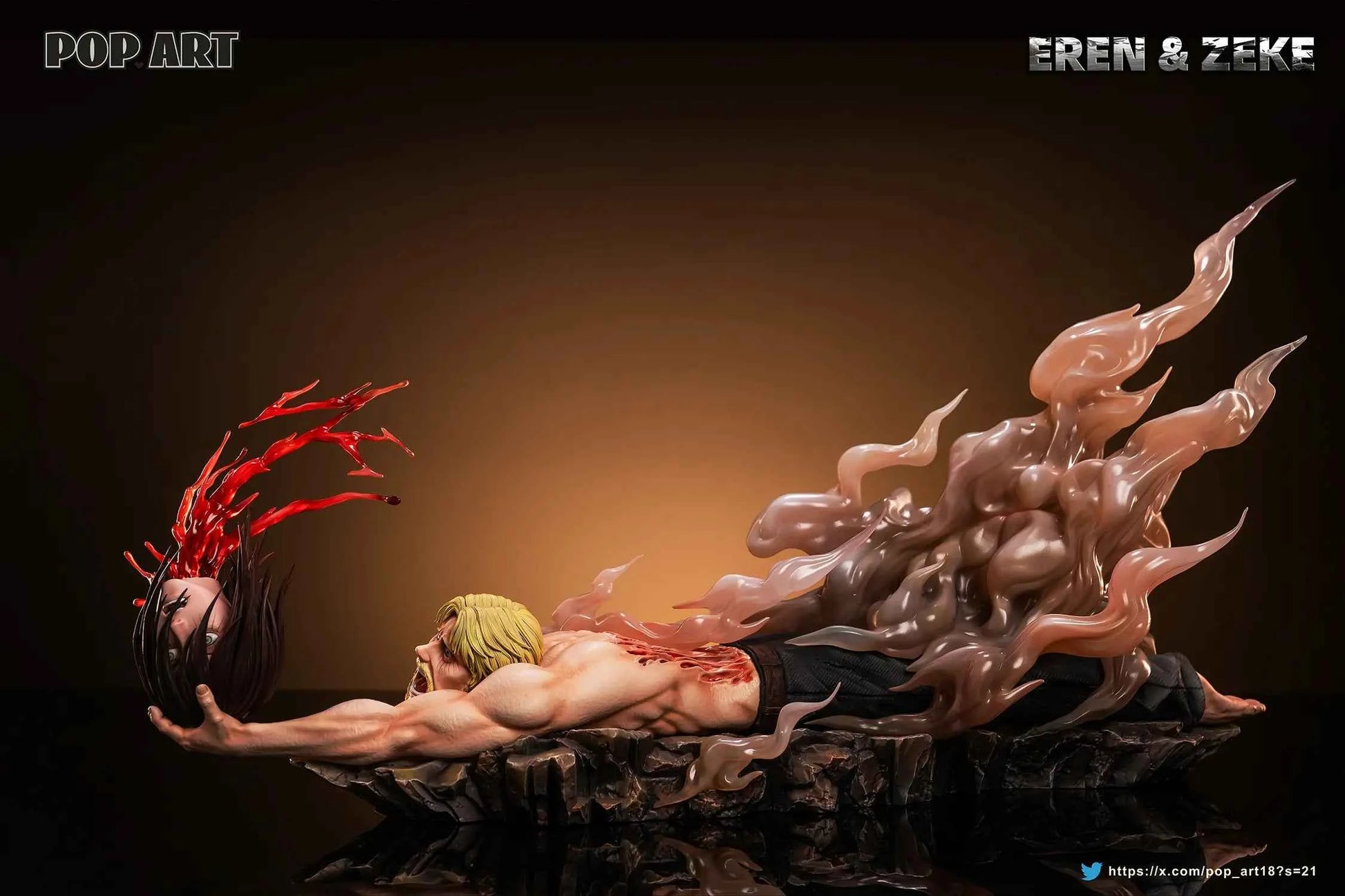 Attack on Titan Pop Art Studio Eren Jaeger & Zeke Jaeger Resin Statue