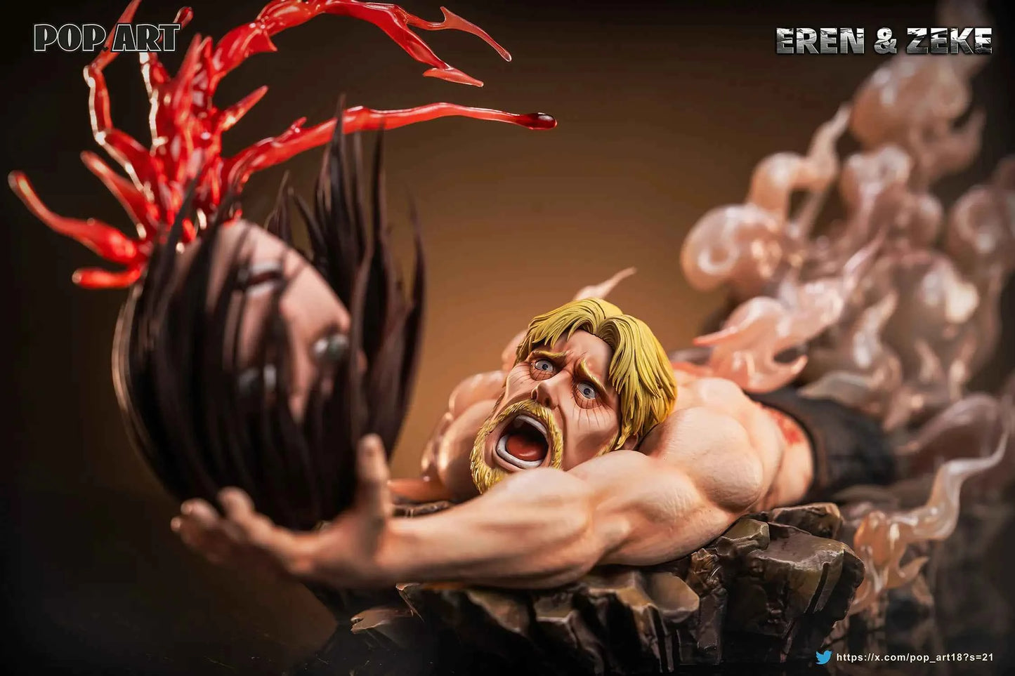 Attack on Titan Pop Art Studio Eren Jaeger & Zeke Jaeger Resin Statue