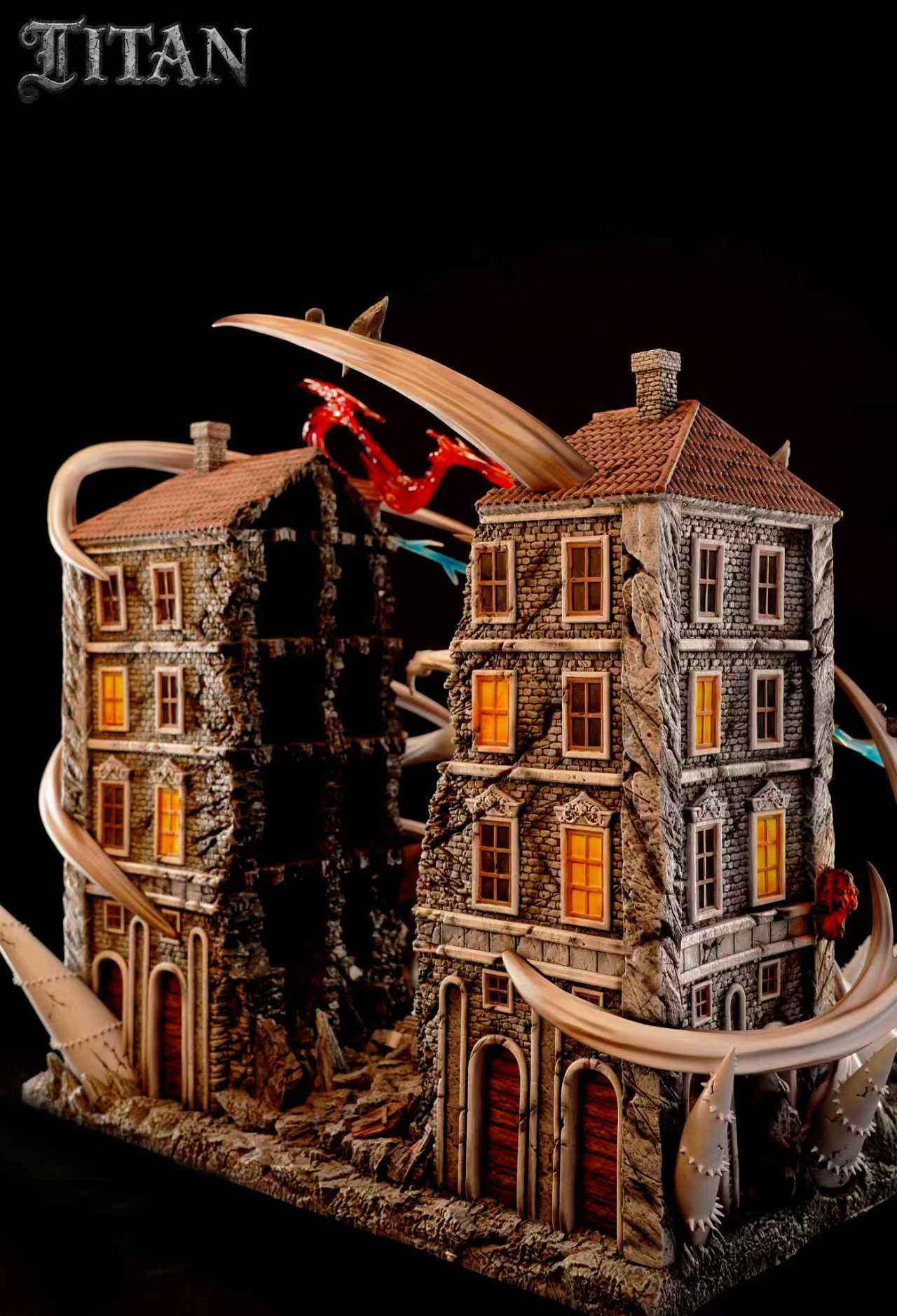 Attack on Titan Titan Studio War Hammer Titan VS. Attack Titan Resin Statue