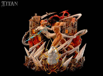 Attack on Titan Titan Studio War Hammer Titan VS. Attack Titan Resin Statue