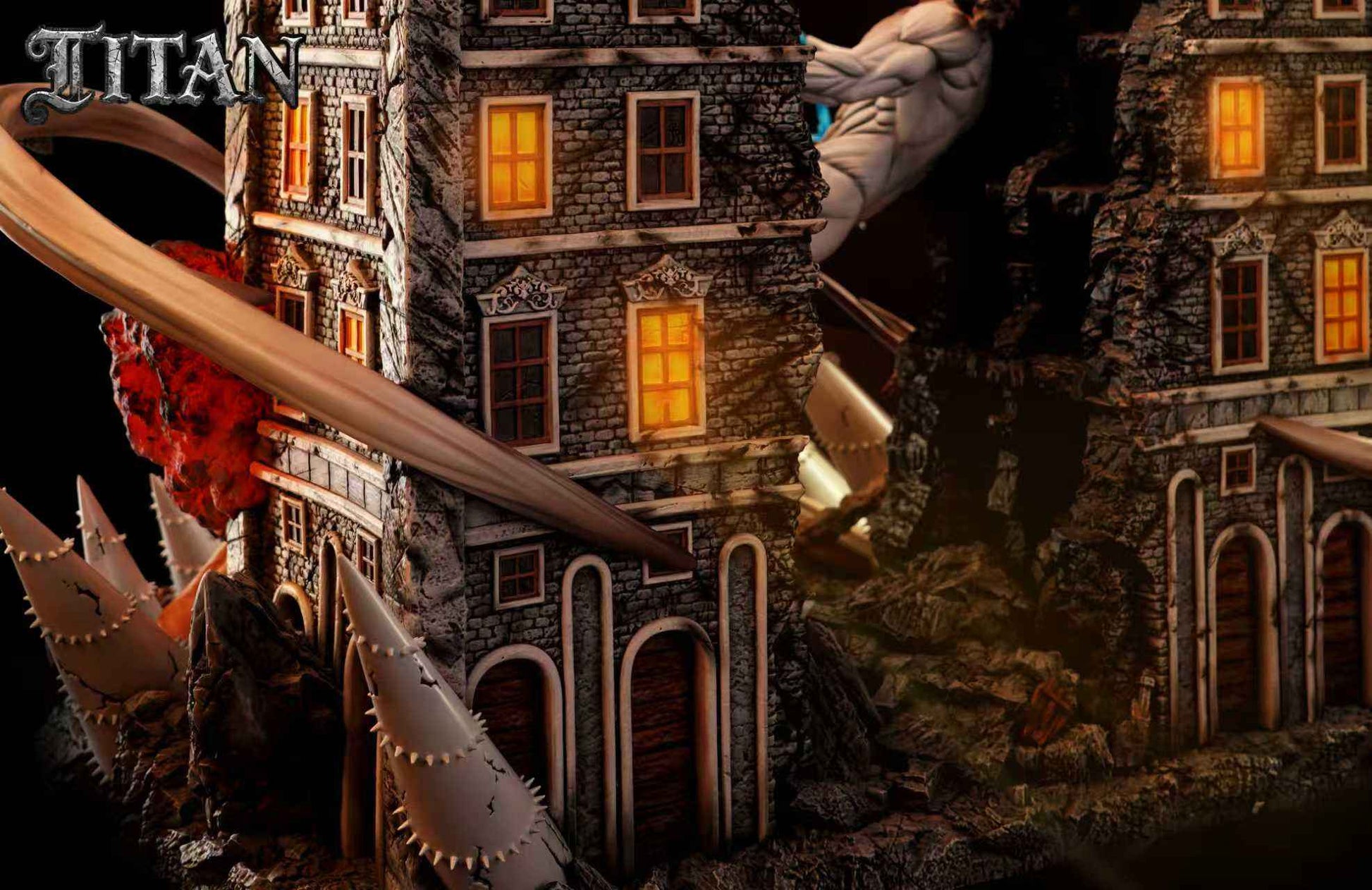 Attack on Titan Titan Studio War Hammer Titan VS. Attack Titan Resin Statue