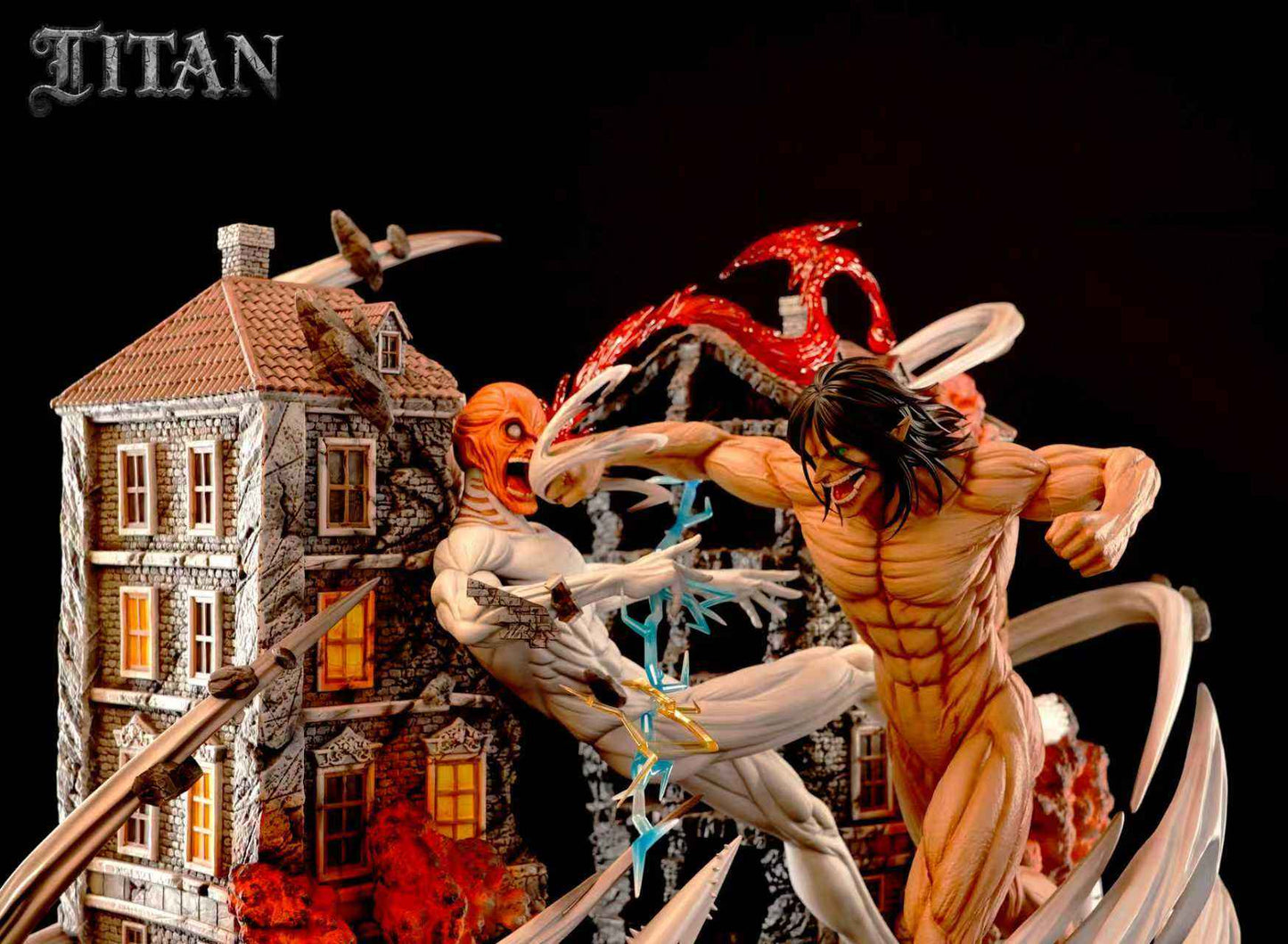 Attack on Titan Titan Studio War Hammer Titan VS. Attack Titan Resin Statue
