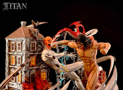 Attack on Titan Titan Studio War Hammer Titan VS. Attack Titan Resin Statue