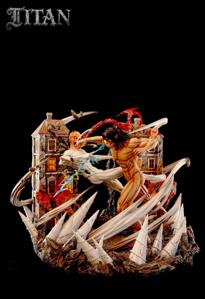 Attack on Titan Titan Studio War Hammer Titan VS. Attack Titan Resin Statue