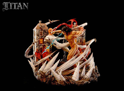 Attack on Titan Titan Studio War Hammer Titan VS. Attack Titan Resin Statue