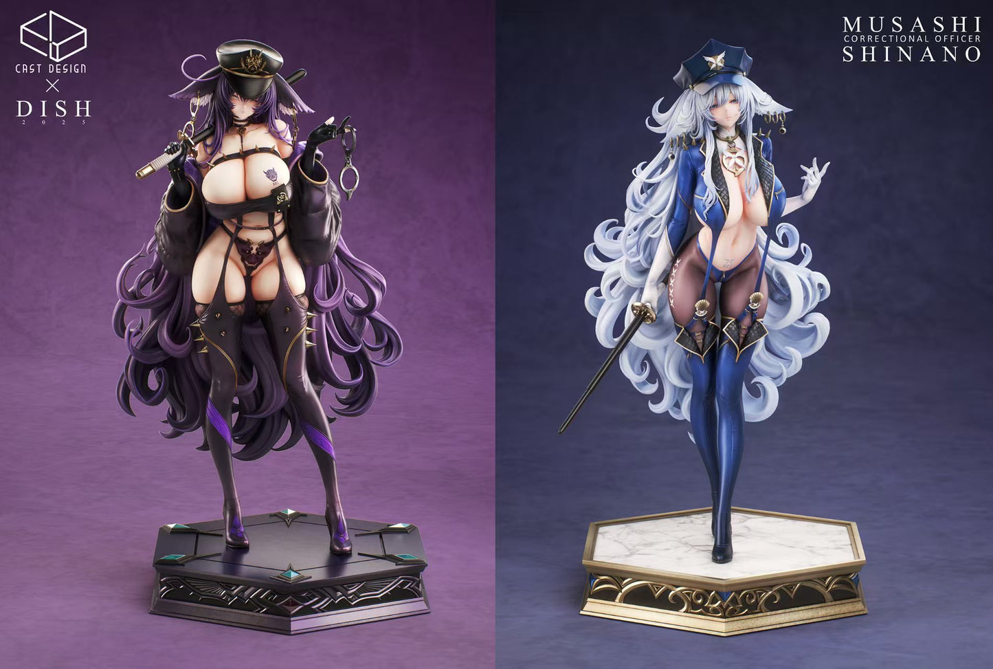 Azur Lane Cast Design Studio Twin Police Sisters Musashi Resin Statue