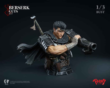 Berserk BIHS Studio The Black Swordsmans Berserk Moment Guts Bust 1/3 Resin Statue