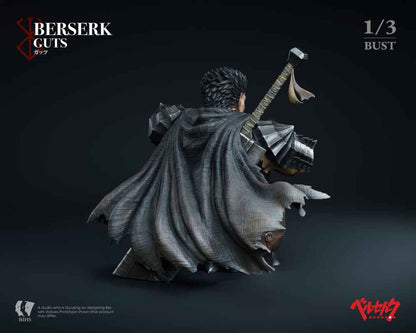 Berserk BIHS Studio The Black Swordsmans Berserk Moment Guts Bust 1/3 Resin Statue