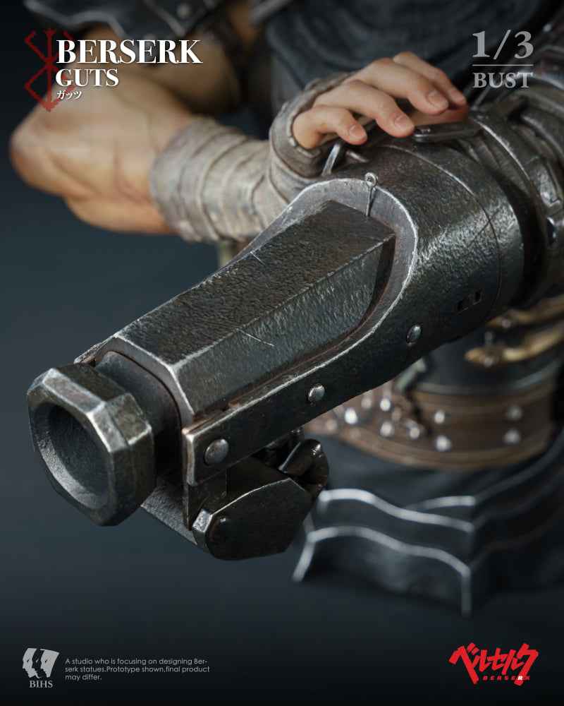 Berserk BIHS Studio The Black Swordsmans Berserk Moment Guts Bust 1/3 Resin Statue