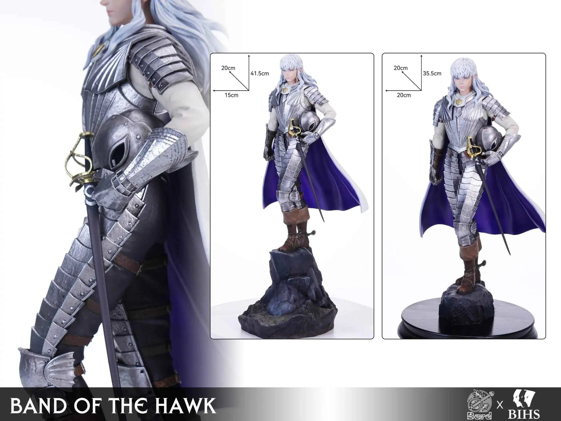 Berserk Bard & Bihs Studio Griffith & Rickert Resin Statue