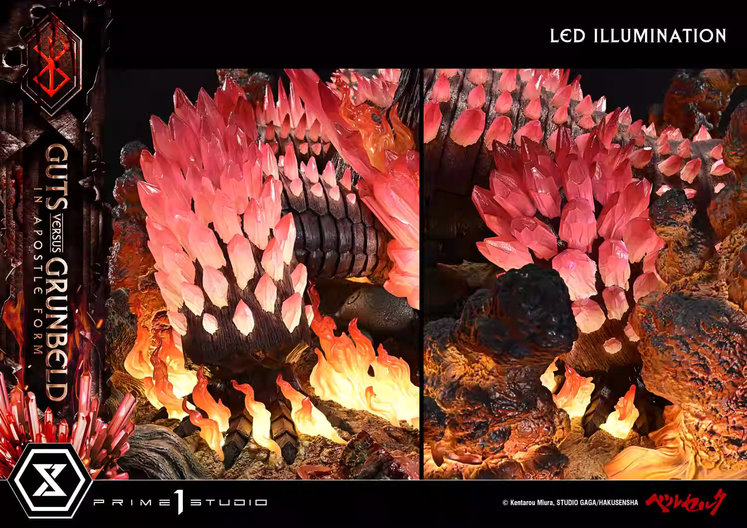 Berserk Prime 1 Studio Guts vs. Grunbeld in Apostle Form UDMBR-02 Licensed Resin Statue