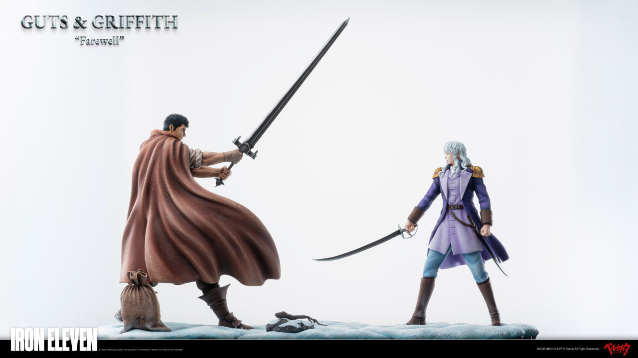 Berserk IRON ELEVEN Studio Snowy Farewell: Guts & Griffith Resin Statue