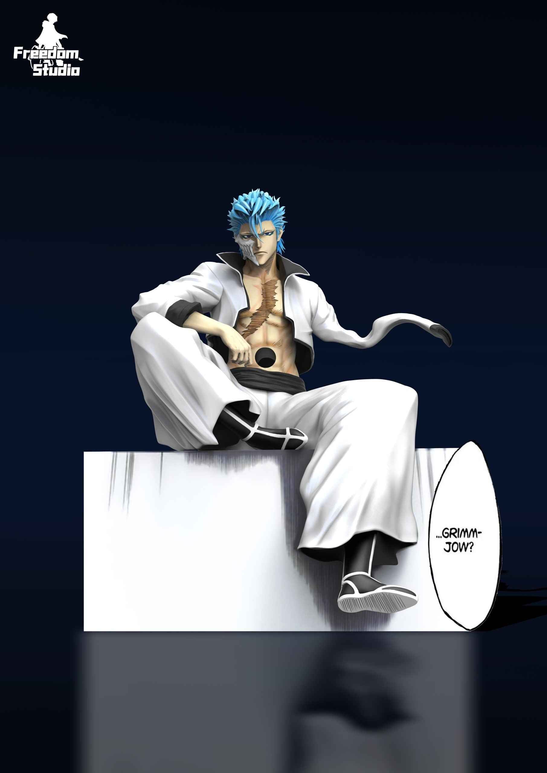 Bleach Freedom Studio Grimmjow Jaegerjaquez Resin Statue